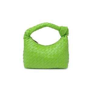 Urban Expressions Carmina Woven Knot Clutch - Lime